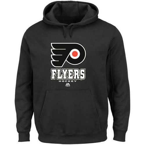 Philadelphia Flyers Majestic Black Big & Tall Critical Victory Pullover Hoodie