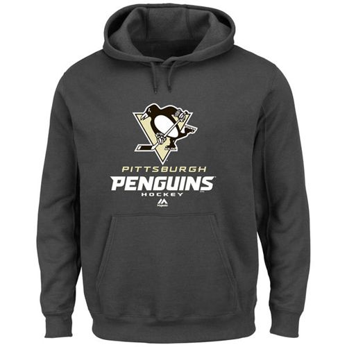 Pittsburgh Penguins Majestic Gray Big & Tall Critical Victory Pullover Hoodie