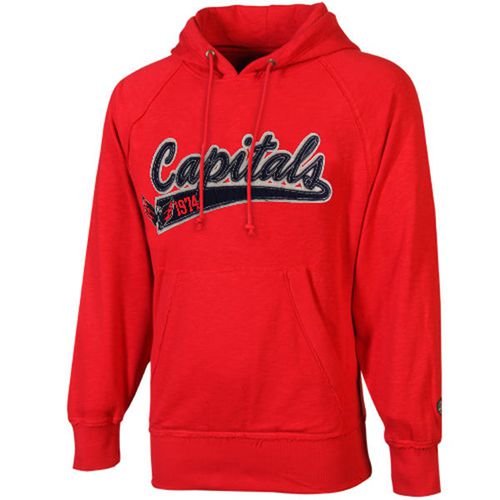Old Time Hockey Washington Capitals Red Hudson Pullover Hoodie