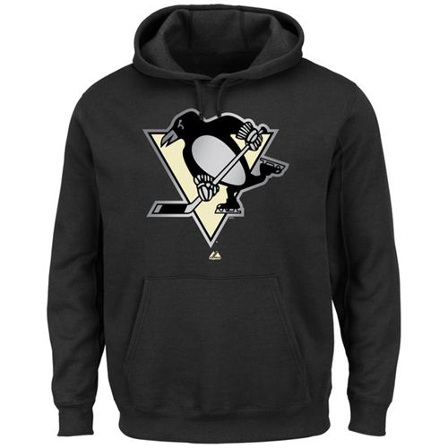 Pittsburgh Penguins Majestic Black Game Reflex Pullover Hoodie