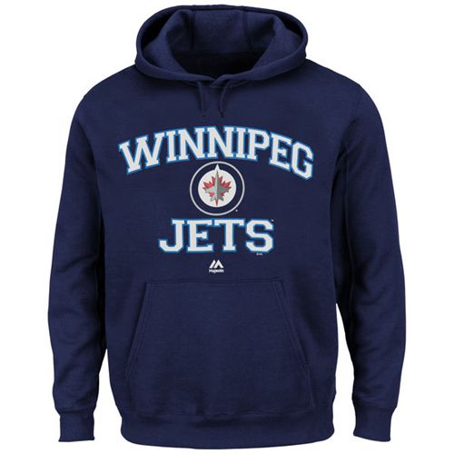 Winnipeg Jets Majestic Navy Blue Heart & Soul Hoodie