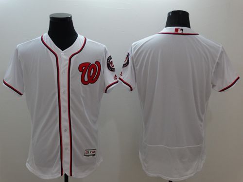 Washington Nationals Blank White Flexbase Authentic Collection Baseball Jersey
