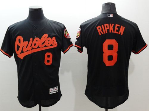 Orioles #8 Cal Ripken Black Flexbase Authentic Collection Stitched Baseball Jersey