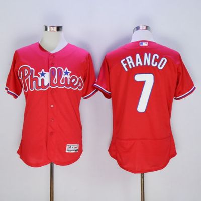 Philadelphia Phillies #7 Maikel Franco Red Flexbase Authentic Collection Baseball Jersey