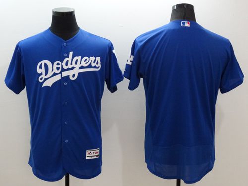 Dodgers Blank Blue Flexbase Authentic Collection Stitched Baseball Jersey