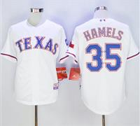 Texas Rangers #35 Cole Hamels White Cool Base Stitched MLB Jersey