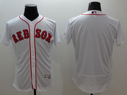 Red Sox Blank White Flexbase Authentic Collection Stitched Baseball Jersey