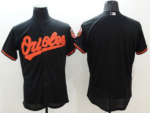Orioles Blank Black Flexbase Authentic Collection Stitched Baseball Jersey
