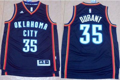 Oklahoma City Thunder #35 Kevin Durant Black New Fashion Stitched NBA Jersey
