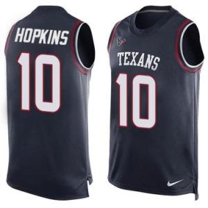 Nike Houston Texans #10 DeAndre Hopkins Navy Blue Color Men's Stitched NFL Name-Number Tank Tops Jersey