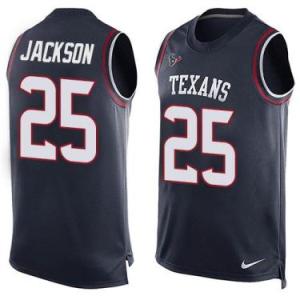 Nike Houston Texans #25 Kareem Jackson Navy Blue Color Men's Stitched NFL Name-Number Tank Tops Jersey