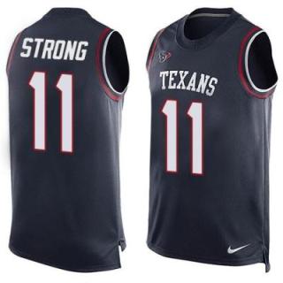 Nike Houston Texans #11 Jaelen Strong Navy Blue Color Men's Stitched NFL Name-Number Tank Tops Jersey