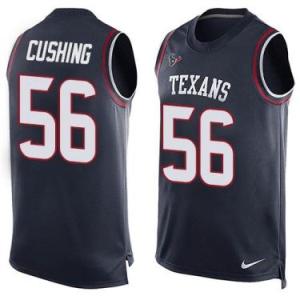 Nike Houston Texans #56 Brian Cushing Navy Blue Color Men's Stitched NFL Name-Number Tank Tops Jersey