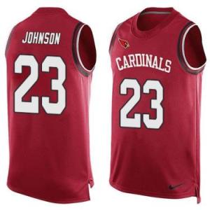 Nike Arizona Cardinals #23 Chris Johnson Red Color Men's Stitched NFL Name-Number Tank Tops Jersey