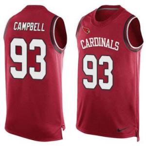 Nike Arizona Cardinals #93 Calais Campbell Red Color Men's Stitched NFL Name-Number Tank Tops Jersey