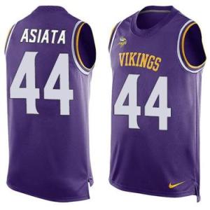 Nike Minnesota Vikings #44 Matt Asiata Purple Color Men's Stitched NFL Name-Number Tank Tops Jersey