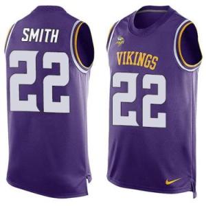 Nike Minnesota Vikings #22 Harrison Smith Purple Color Men's Stitched NFL Name-Number Tank Tops Jersey