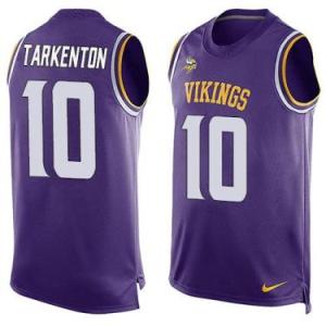Nike Minnesota Vikings #10 Fran Tarkenton Purple Color Men's Stitched NFL Name-Number Tank Tops Jersey