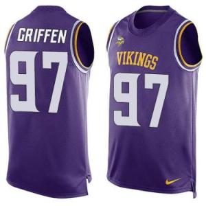 Nike Minnesota Vikings #97 Everson Griffen Purple Color Men's Stitched NFL Name-Number Tank Tops Jersey