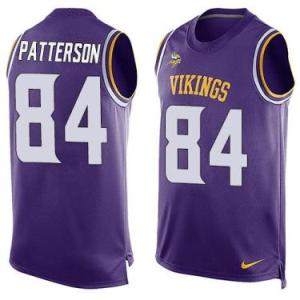 Nike Minnesota Vikings #84 Cordarrelle Patterson Purple Color Men's Stitched NFL Name-Number Tank Tops Jersey