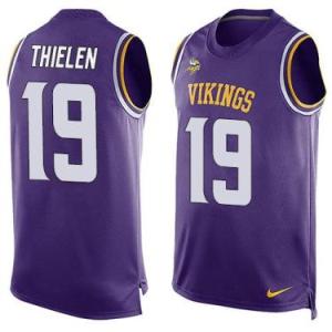 Nike Minnesota Vikings #19 Adam Thielen Purple Color Men's Stitched NFL Name-Number Tank Tops Jersey