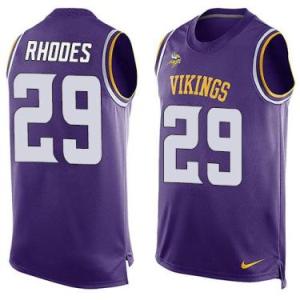 Nike Minnesota Vikings #29 Xavier Rhodes Purple Color Men's Stitched NFL Name-Number Tank Tops Jersey