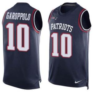 Nike New England Patriots #10 Jimmy Garoppolo Navy Blue Color Men's Stitched NFL Name-Number Tank Tops Jersey