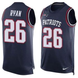 Nike New England Patriots #26 Logan Ryan Navy Blue Color Men's Stitched NFL Name-Number Tank Tops Jersey