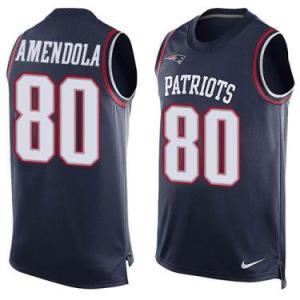 Nike New England Patriots #80 Danny Amendola Navy Blue Color Men's Stitched NFL Name-Number Tank Tops Jersey