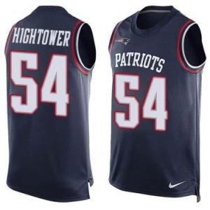 Nike New England Patriots #54 Dont'a Hightower Navy Blue Color Men's Stitched NFL Name-Number Tank Tops Jersey