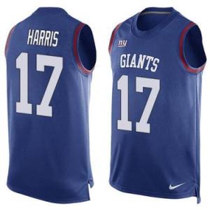 Nike New York Giants #17 Dwayne Harris Royal Blue Color Men's Stitched NFL Name-Number Tank Tops Jersey