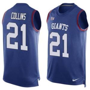 Nike New York Giants #21 Landon Collins Royal Blue Color Men's Stitched NFL Name-Number Tank Tops Jersey