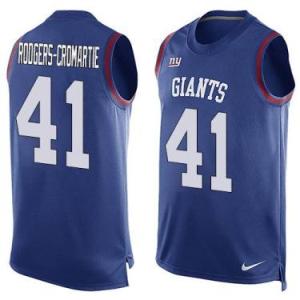 Nike New York Giants #41 Dominique Rodgers-Cromartie Royal Blue Color Men's Stitched NFL Name-Number Tank Tops Jersey