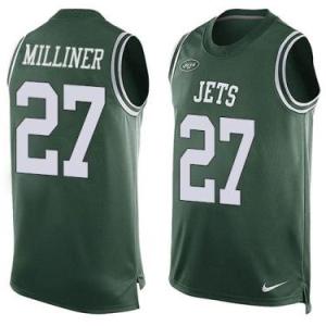 Nike New York Jets #27 Dee Milliner Green Color Men's Stitched NFL Name-Number Tank Tops Jersey