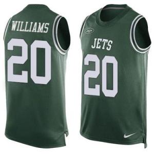 Nike New York Jets #20 Marcus Williams Green Color Men's Stitched NFL Name-Number Tank Tops Jersey