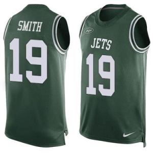 Nike New York Jets #19 Devin Smith Green Color Men's Stitched NFL Name-Number Tank Tops Jersey