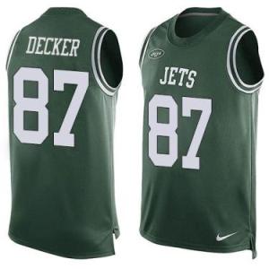 Nike New York Jets #87 Eric Decker Green Color Men's Stitched NFL Name-Number Tank Tops Jersey