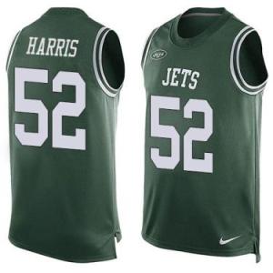 Nike New York Jets #52 David Harris Green Color Men's Stitched NFL Name-Number Tank Tops Jersey