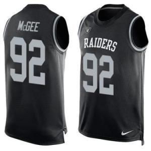 Nike Oakland Raiders #92 Stacy McGee Black Color Men's Stitched NFL Name-Number Tank Tops Jersey