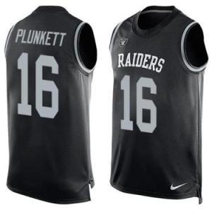 Nike Oakland Raiders #16 Jim Plunkett Black Color Men's Stitched NFL Name-Number Tank Tops Jersey