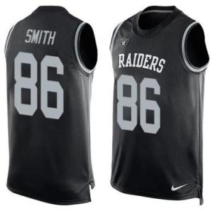 Nike Oakland Raiders #86 Lee Smith Black Color Men's Stitched NFL Name-Number Tank Tops Jersey