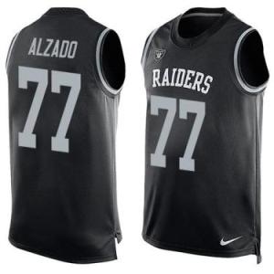 Nike Oakland Raiders #77 Lyle Alzado Black Color Men's Stitched NFL Name-Number Tank Tops Jersey