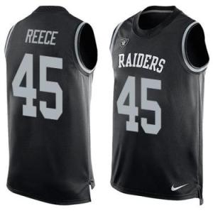 Nike Oakland Raiders #45 Marcel Reece Black Color Men's Stitched NFL Name-Number Tank Tops Jersey