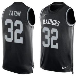 Nike Oakland Raiders #32 Jack Tatum Black Color Men's Stitched NFL Name-Number Tank Tops Jersey