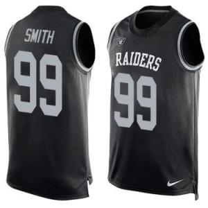 Nike Oakland Raiders #99 Aldon Smith Black Color Men's Stitched NFL Name-Number Tank Tops Jersey