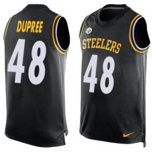 Nike Pittsburgh Steelers #48 Bud Dupree Black Color Men's Stitched NFL Name-Number Tank Tops Jersey