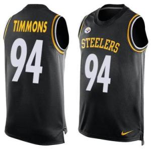 Nike Pittsburgh Steelers #94 Lawrence Timmons Black Color Men's Stitched NFL Name-Number Tank Tops Jersey