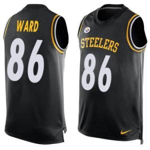 Nike Pittsburgh Steelers #86 Hines Ward Black Color Men's Stitched NFL Name-Number Tank Tops Jersey