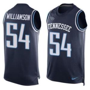 Nike Tennessee Titans #54 Avery Williamson Navy Blue Alternate Men's Stitched NFL Name-Number Tank Tops Jersey