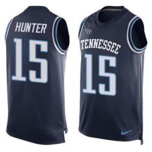 Nike Tennessee Titans #15 Justin Hunter Navy Blue Alternate Men's Stitched NFL Name-Number Tank Tops Jersey